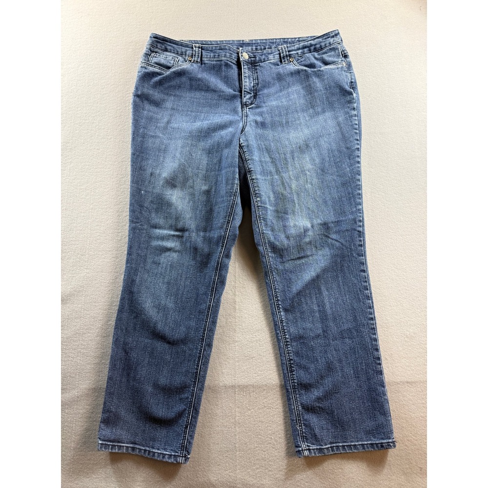 CJ Banks Jeans Womens 20W Blue Signature Slimming Straight Leg 42x30